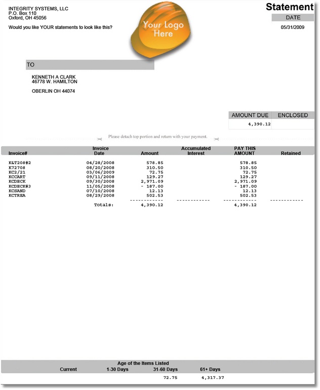 Sample Statement Sample Statement in PDF Format (Print to Screen Option)