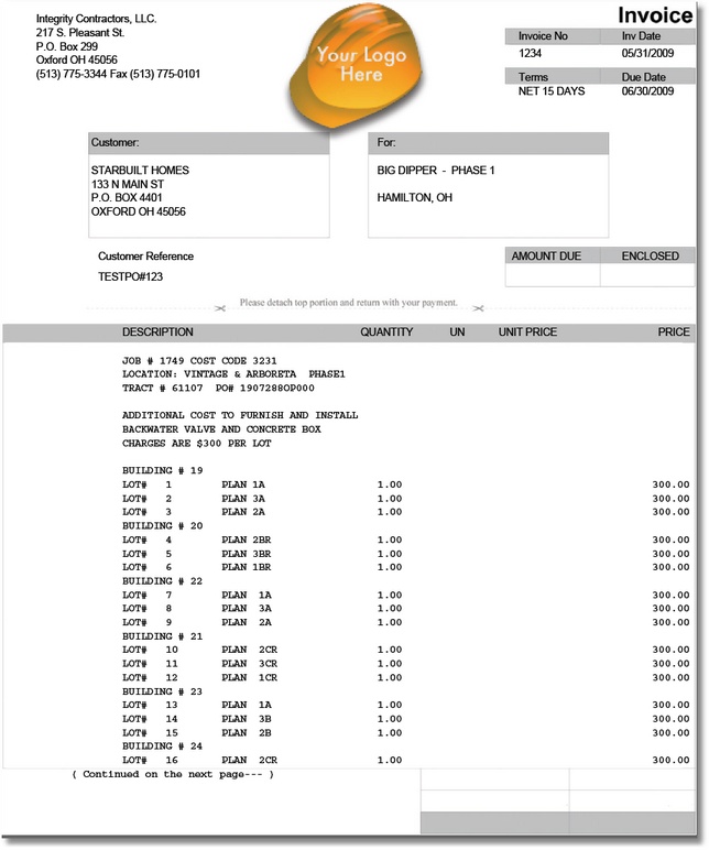 Sample Invoice Page 1 Sample Invoice Page 1